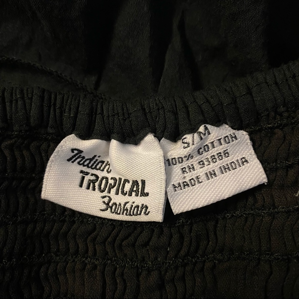 SOLD! Indian Tropical Fashion Tiered Embedded Crochet Strap Maxi Slip Dress S/M - Picture 4 of 5